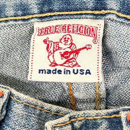 TRUE RELIGION JOEY USA Bootcut Denim Pants Blue Boots Size 29×33