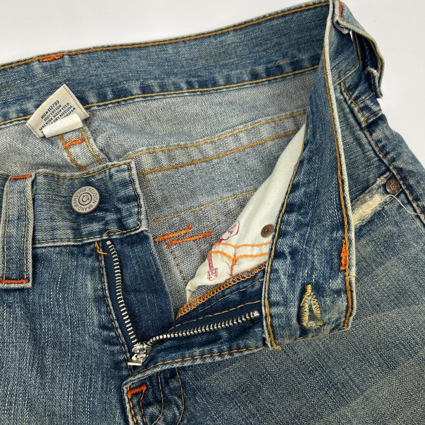TRUE RELIGION JOEY USA Bootcut Denim Pants Blue Boots Size 29×33