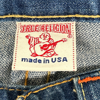 TRUE RELIGION JOEY USA Bootcut Denim Indigo Blue Boots Size 28×33