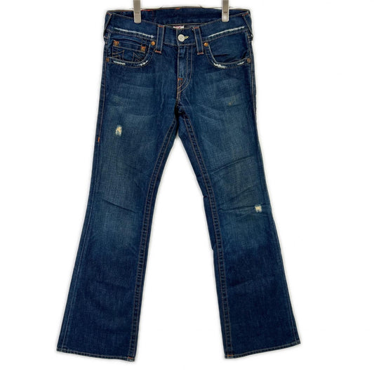 TRUE RELIGION #802 Bootcut Denim Pants Indigo Boots Size 30×33