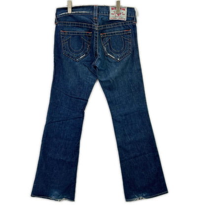 TRUE RELIGION #802 Bootcut Denim Pants Indigo Boots Size 30×33