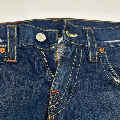 TRUE RELIGION #802 Bootcut Denim Pants Indigo Boots Size 30×33