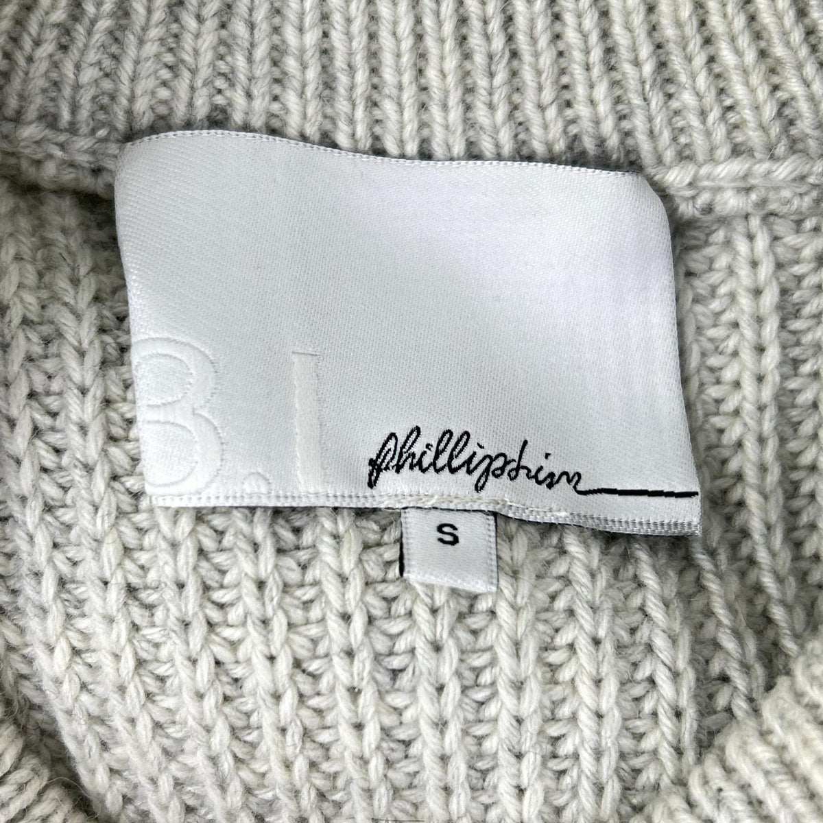 3.1 Phillip Lim Navy/Ivory Cable Knit Sweater Size S