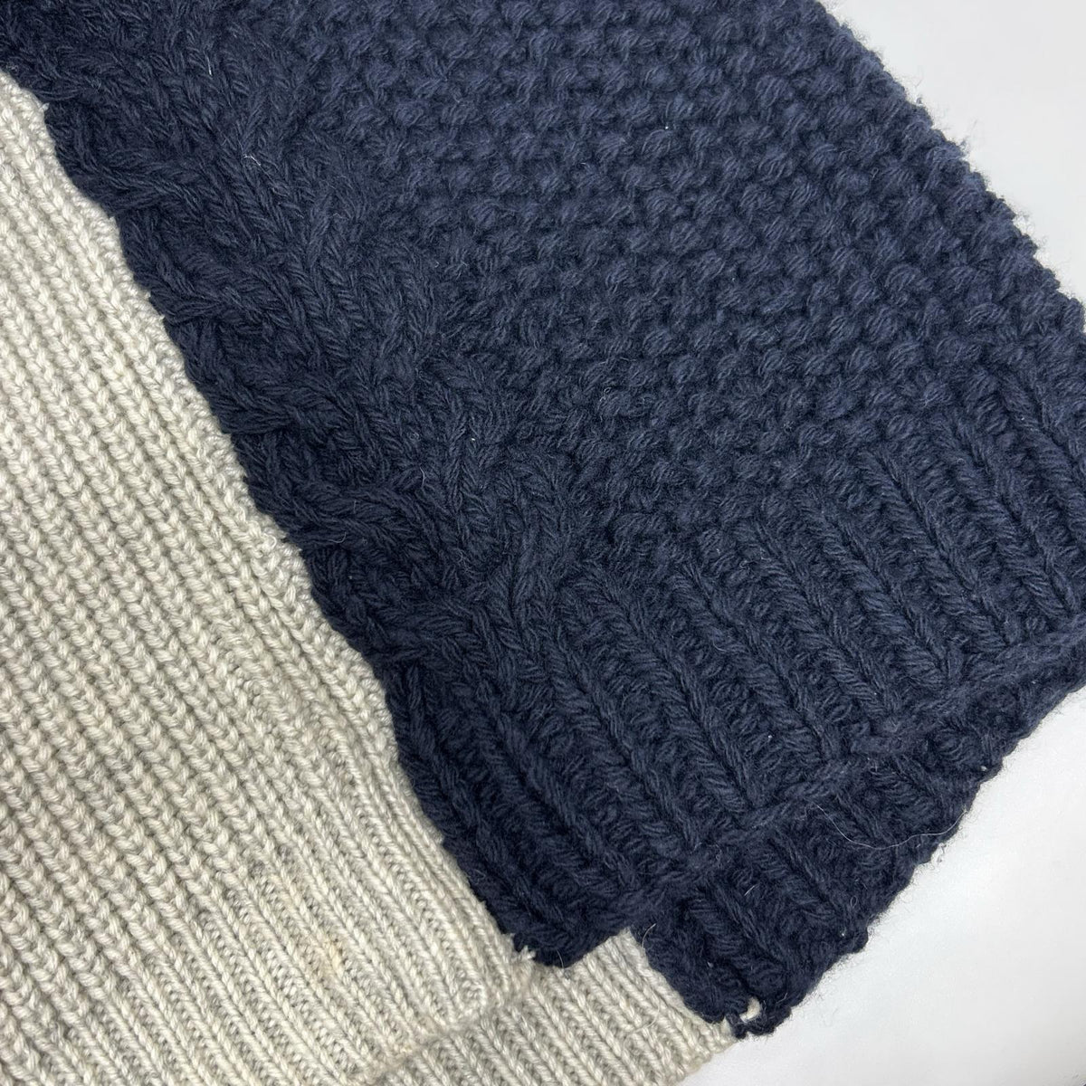 3.1 Phillip Lim Navy/Ivory Cable Knit Sweater Size S