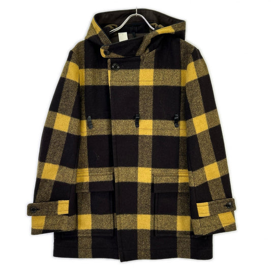 N.Hoolywood Yellow/Brown Hooded Short Duffle Coat Size 38