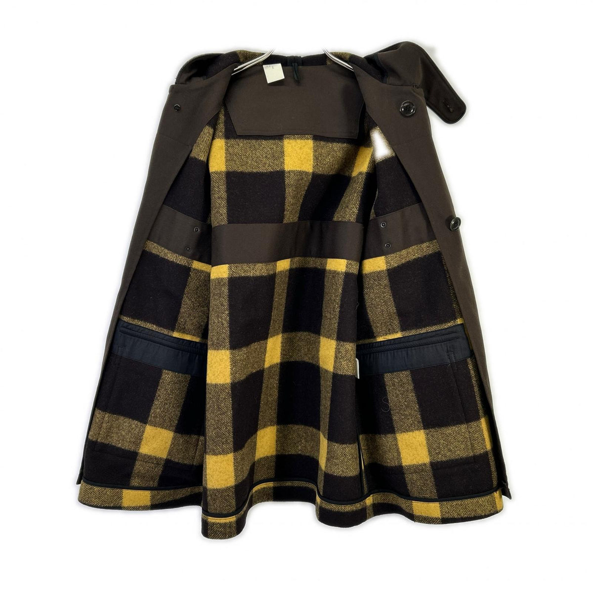 N.Hoolywood Yellow/Brown Hooded Short Duffle Coat Size 38