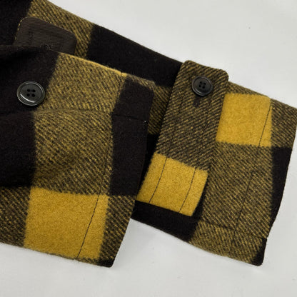 N.Hoolywood Yellow/Brown Hooded Short Duffle Coat Size 38