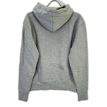 MAISON KITSUNE Tricolor Fox Hoodie Gray Cotton Size S