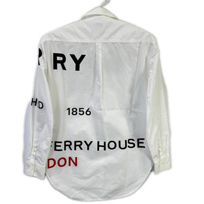 BURBERRY Horseferry Tisci Era Cotton Shirt White Size 34