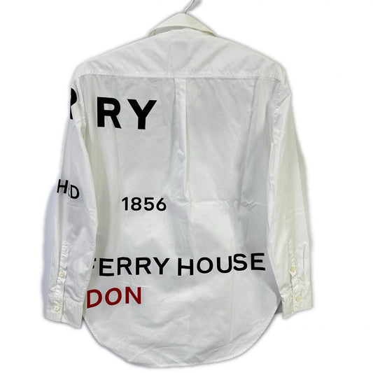 BURBERRY Horseferry Tisci Era Cotton Shirt White Size 34