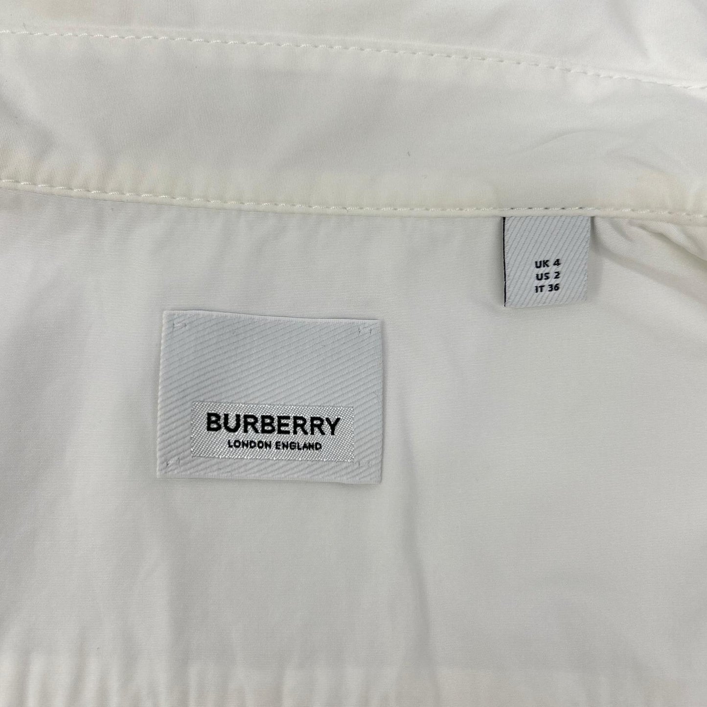 BURBERRY Horseferry Tisci Era Cotton Shirt White Size 34