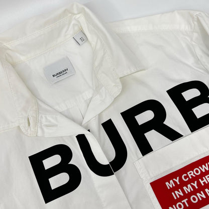 BURBERRY Horseferry Tisci Era Cotton Shirt White Size 34