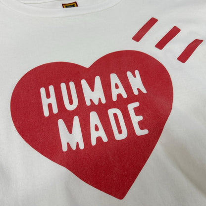 HUMAN MADE Heart Logo Cotton T-Shirt White Size L