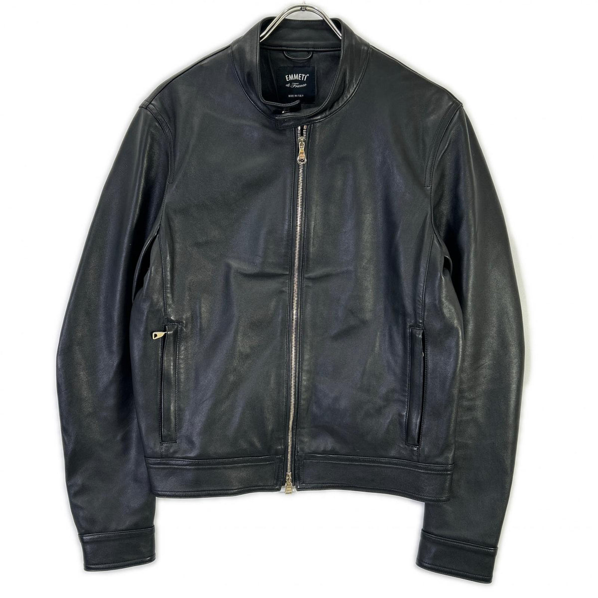 EMMETI JURI Lamb Leather Single Rider Jacket Black Size 48