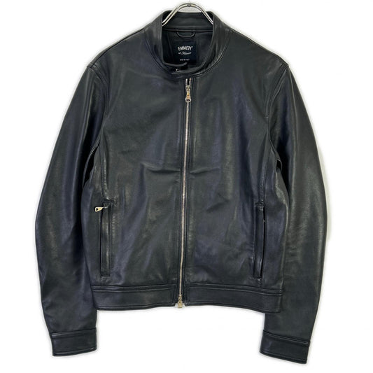 EMMETI JURI Lamb Leather Single Rider Jacket Black Size 48