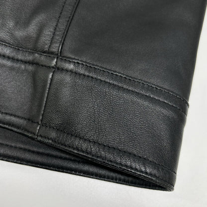 EMMETI JURI Lamb Leather Single Rider Jacket Black Size 48