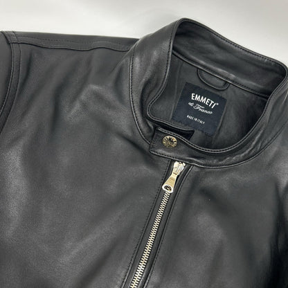 EMMETI JURI Lamb Leather Single Rider Jacket Black Size 48