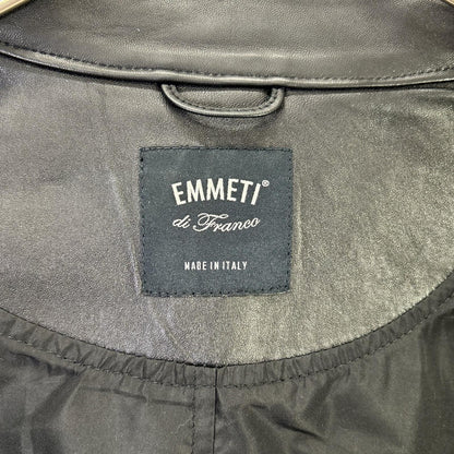 EMMETI JURI Lamb Leather Single Rider Jacket Black Size 48