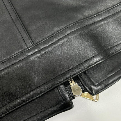 EMMETI JURI Lamb Leather Single Rider Jacket Black Size 48
