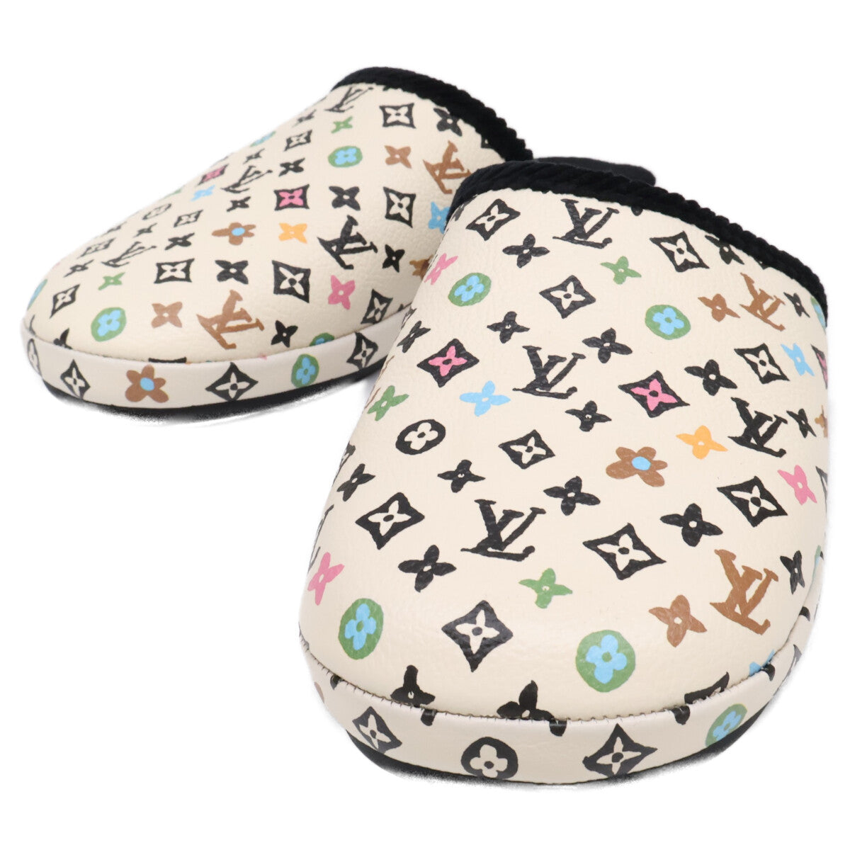 LOUIS VUITTON 24' LV Palace Line Monogram Mules Sandals Size 3