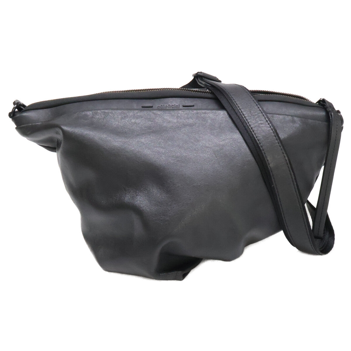 Cote&Ciel Orne Alias Leather Shoulder Bag Black Coat