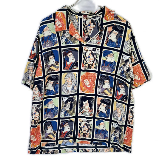 TOYO ENTERPRISE SH36949 KABUKI Rayon Open Shirt Multi Size L