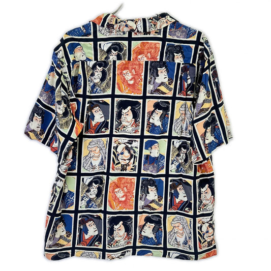 TOYO ENTERPRISE SH36949 KABUKI Rayon Open Shirt Multi Size L