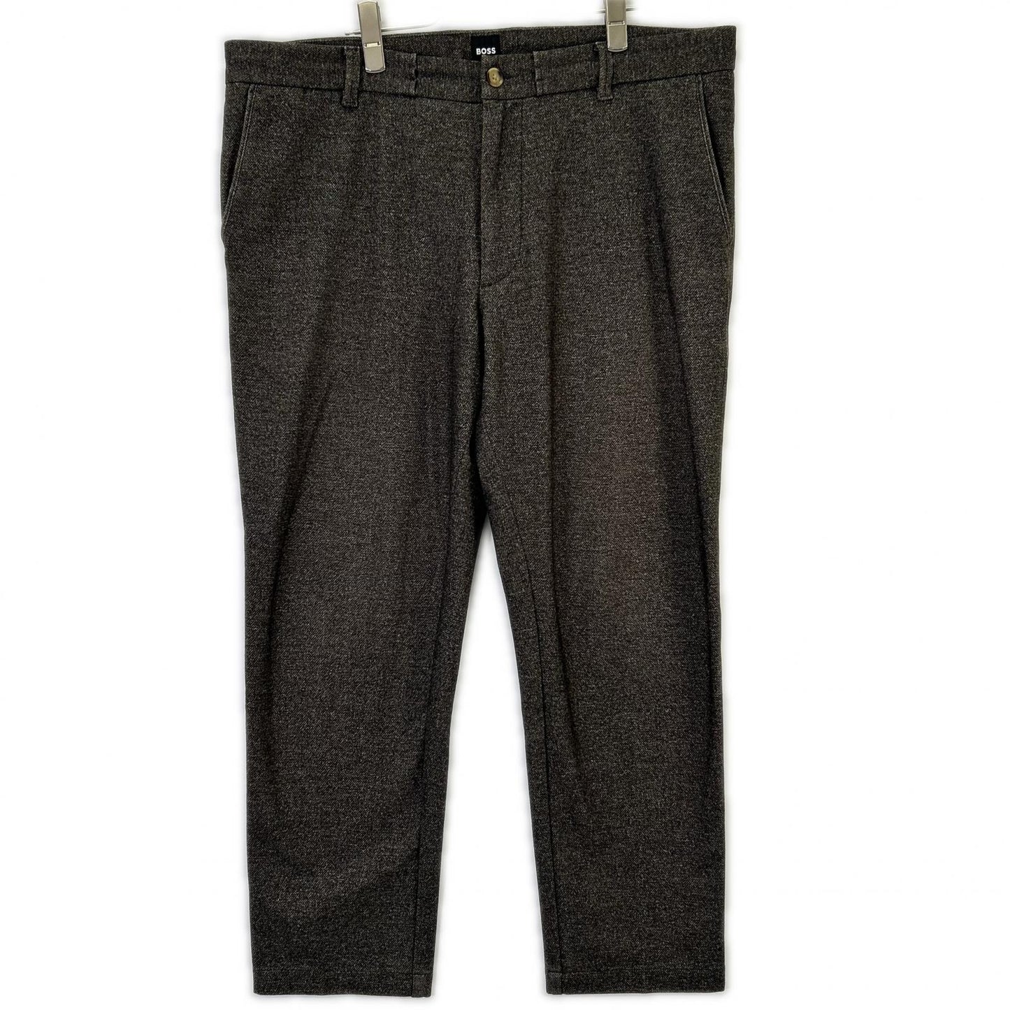 BOSS 10252815 KANE Polyester Easy Pants Gray Size 52
