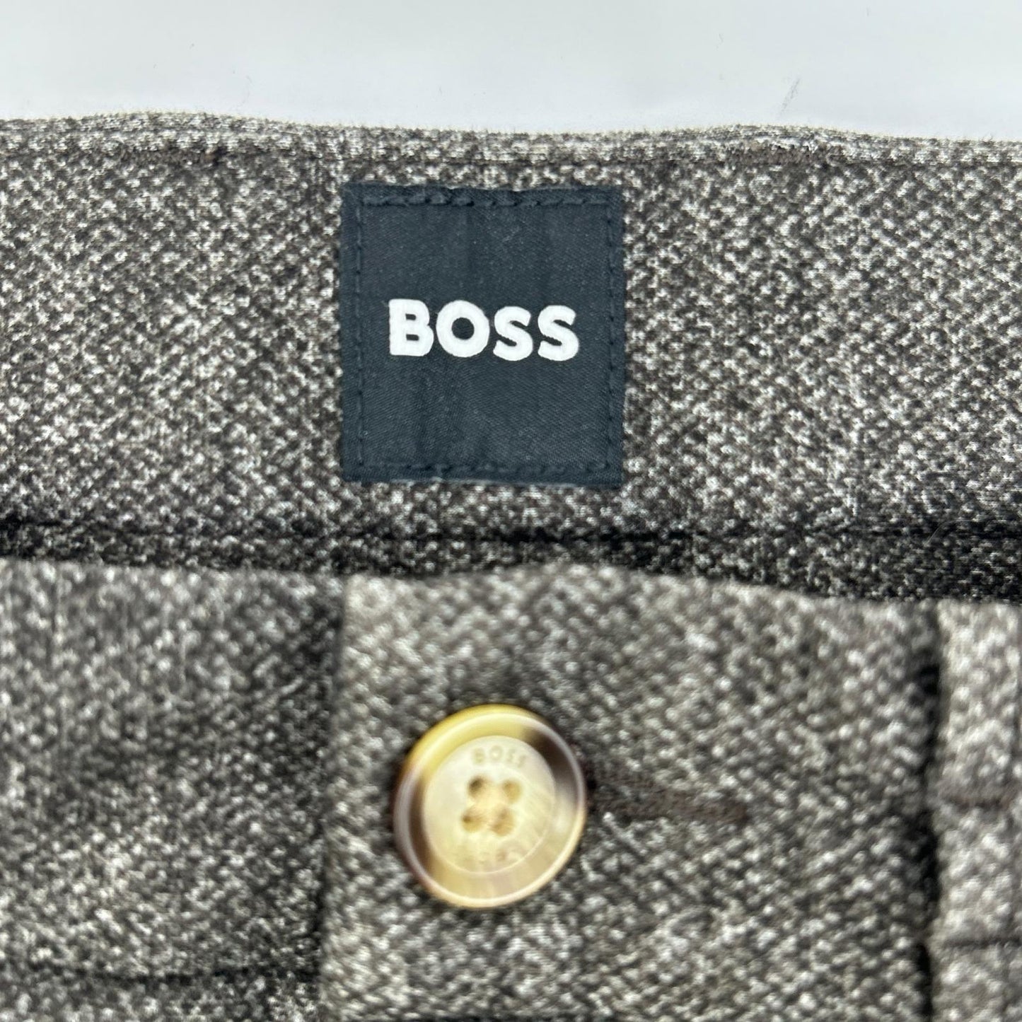 BOSS 10252815 KANE Polyester Easy Pants Gray Size 52