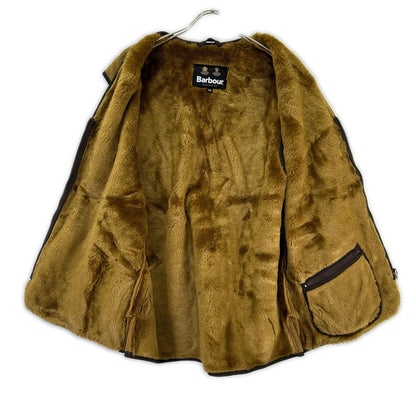 Barbour 232ML10004 Acrylic Fur Vest Brown Size 44