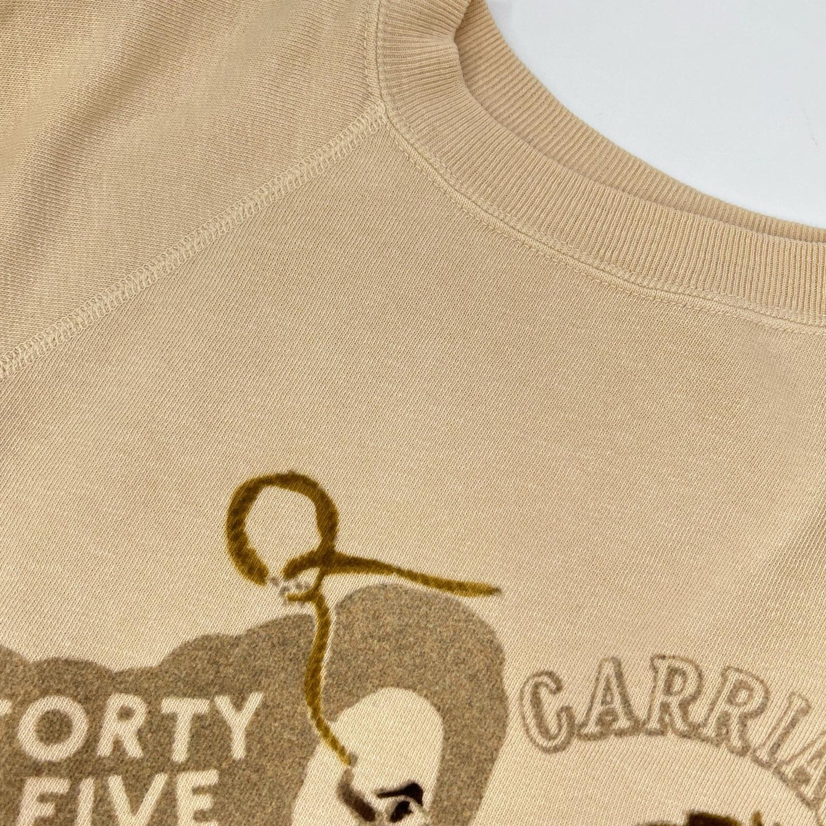 45R Beige Wagon Print 908 Sweatshirt