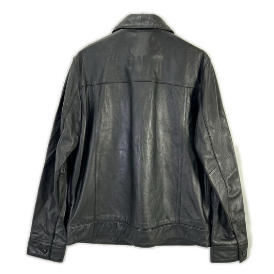 ZARA Black Lambskin Leather Jacket Size XL