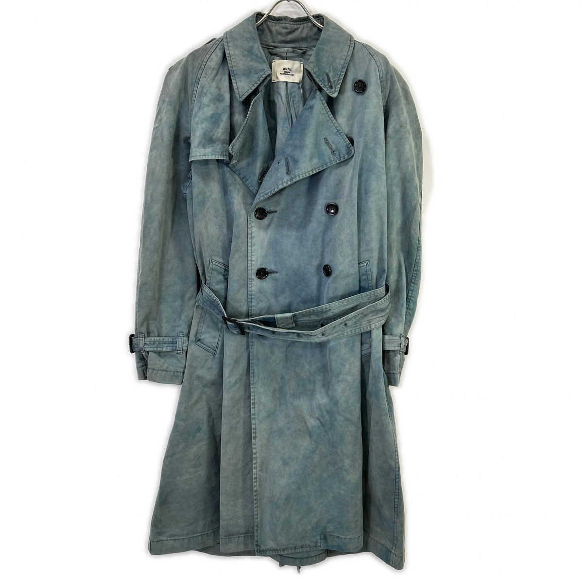 OUTIL 18AW MANTEAU GABOURG Trench Coat Blue Size 2