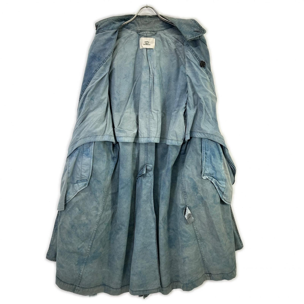 OUTIL 18AW MANTEAU GABOURG Trench Coat Blue Size 2