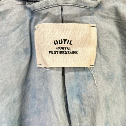 OUTIL 18AW MANTEAU GABOURG Trench Coat Blue Size 2