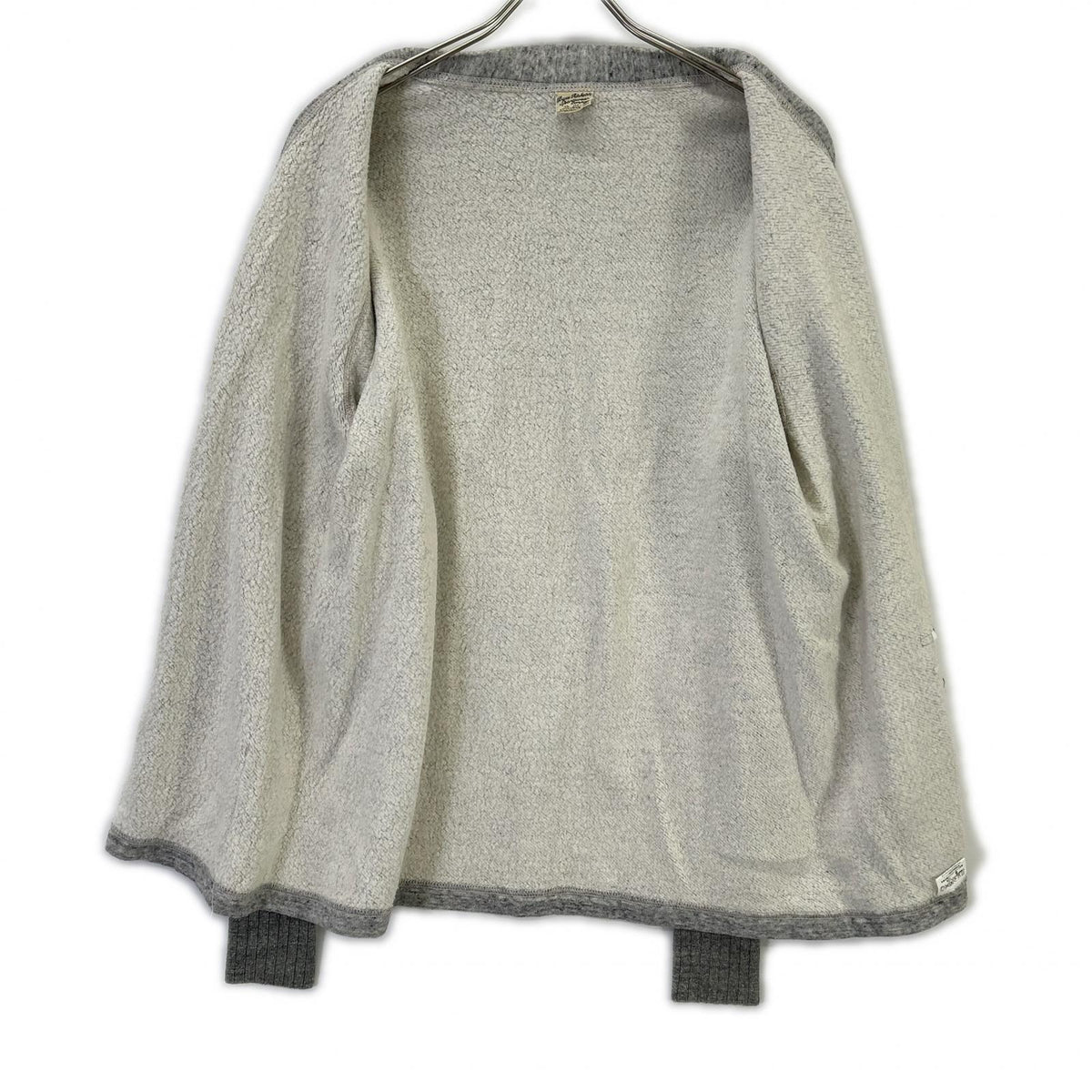 BUZZ RICKSON'S Gray Loopback Lettered Cardigan Size XL