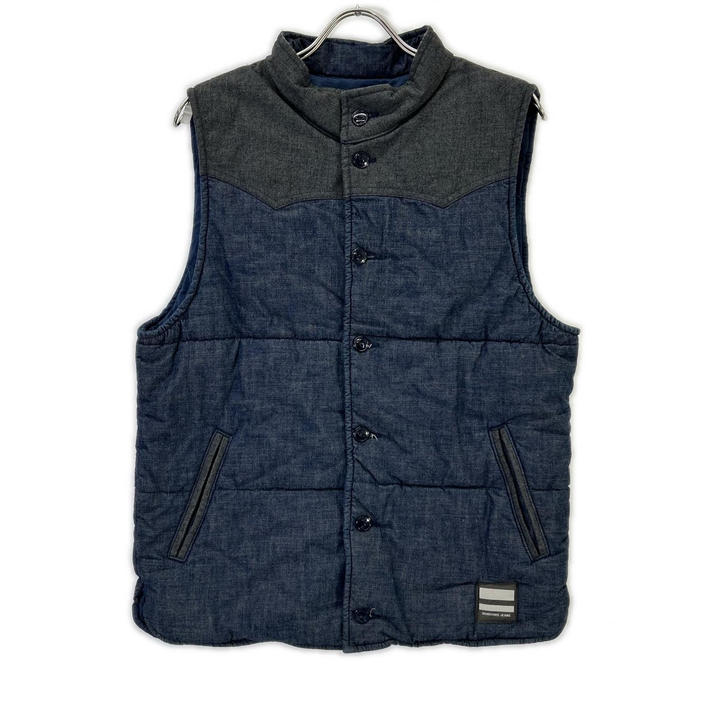 MOMOTARO JEANS Indigo Denim Insulated Vest Size 42