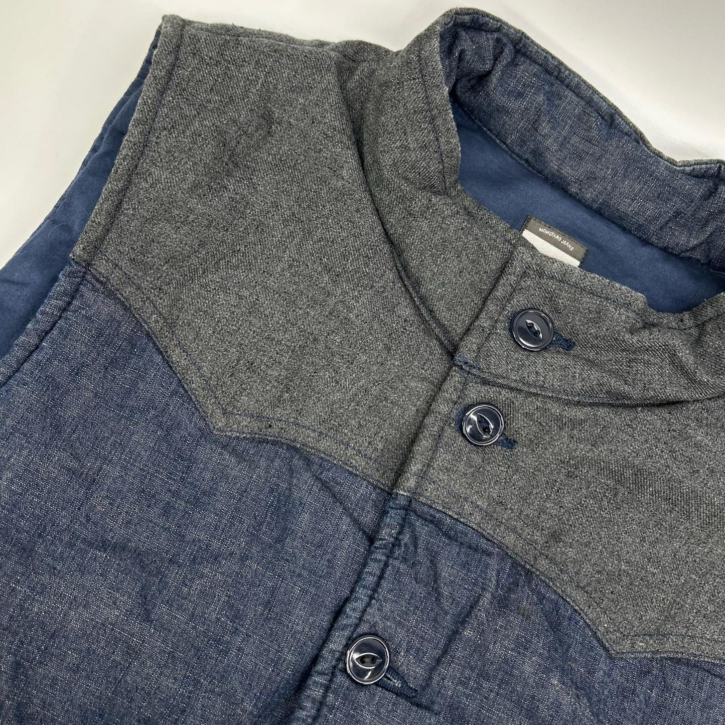 MOMOTARO JEANS Indigo Denim Insulated Vest Size 42