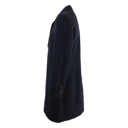 LOUIS VUITTON Cashmere Chesterfield Coat Navy Size 48