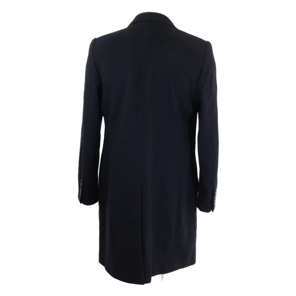 LOUIS VUITTON Cashmere Chesterfield Coat Navy Size 48