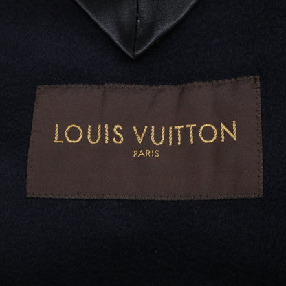 LOUIS VUITTON Cashmere Chesterfield Coat Navy Size 48