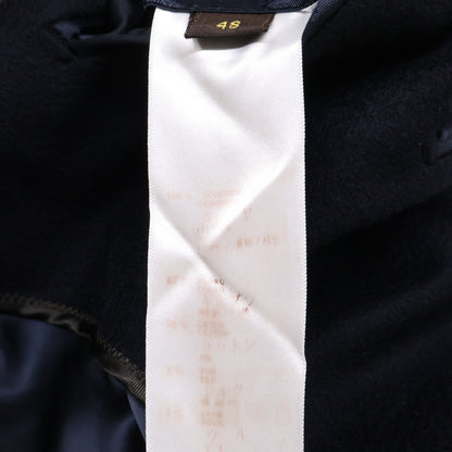 LOUIS VUITTON Cashmere Chesterfield Coat Navy Size 48