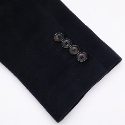 LOUIS VUITTON Cashmere Chesterfield Coat Navy Size 48