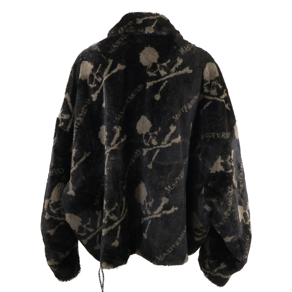 mastermind Skull Faux Fur Zip-Up Jacket Black Size XL