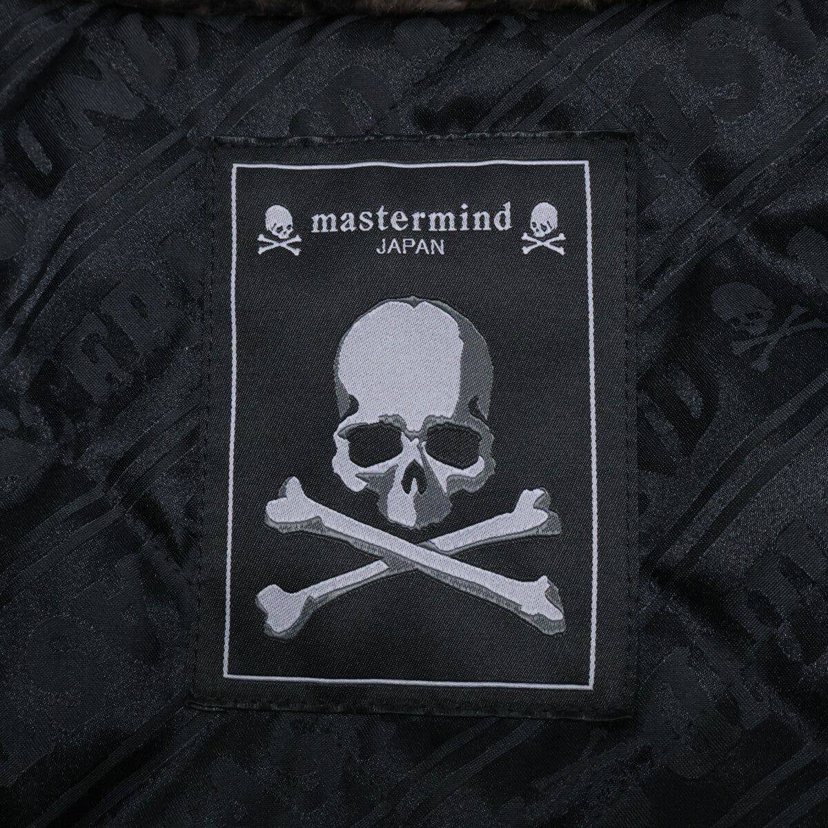 mastermind Skull Faux Fur Zip-Up Jacket Black Size XL
