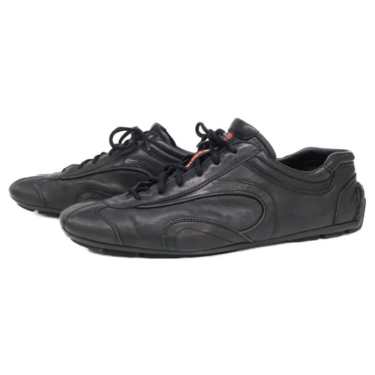 PRADA SPORT Montecarlo Leather Sneakers Black Size 10