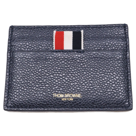 THOM BROWNE Leather Single Card Holder Navy Card Case Size ONE SIZE