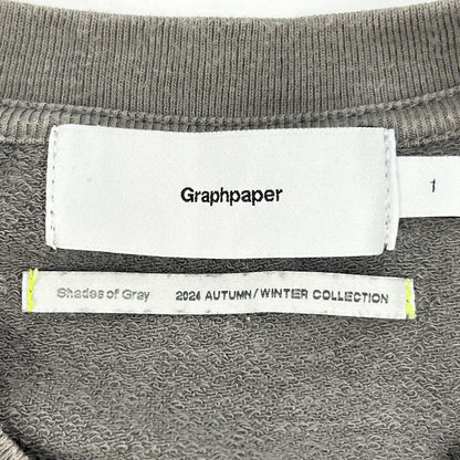 Graphpaper Cotton Light Terry Crew Neck Gray Size 1