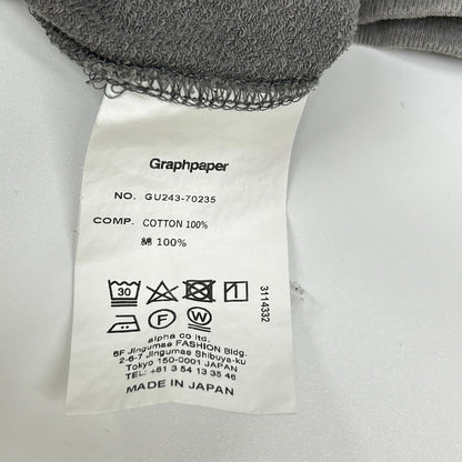 Graphpaper Cotton Light Terry Crew Neck Gray Size 1