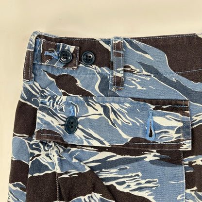 BUZZ RICKSON'S Blue Tiger Stripe Camo Cargo Pants Size L